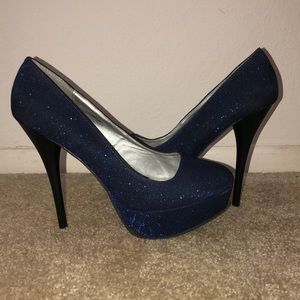 Charlotte Russe | Blue Sparkle Leopard Stilettos